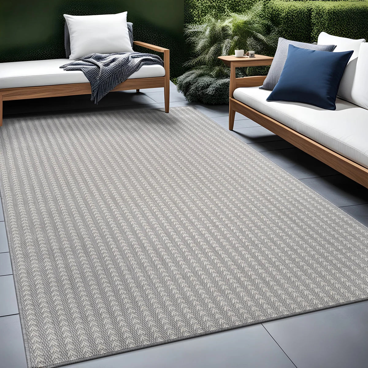 Chevron Stripe Indoor Outdoor Rug