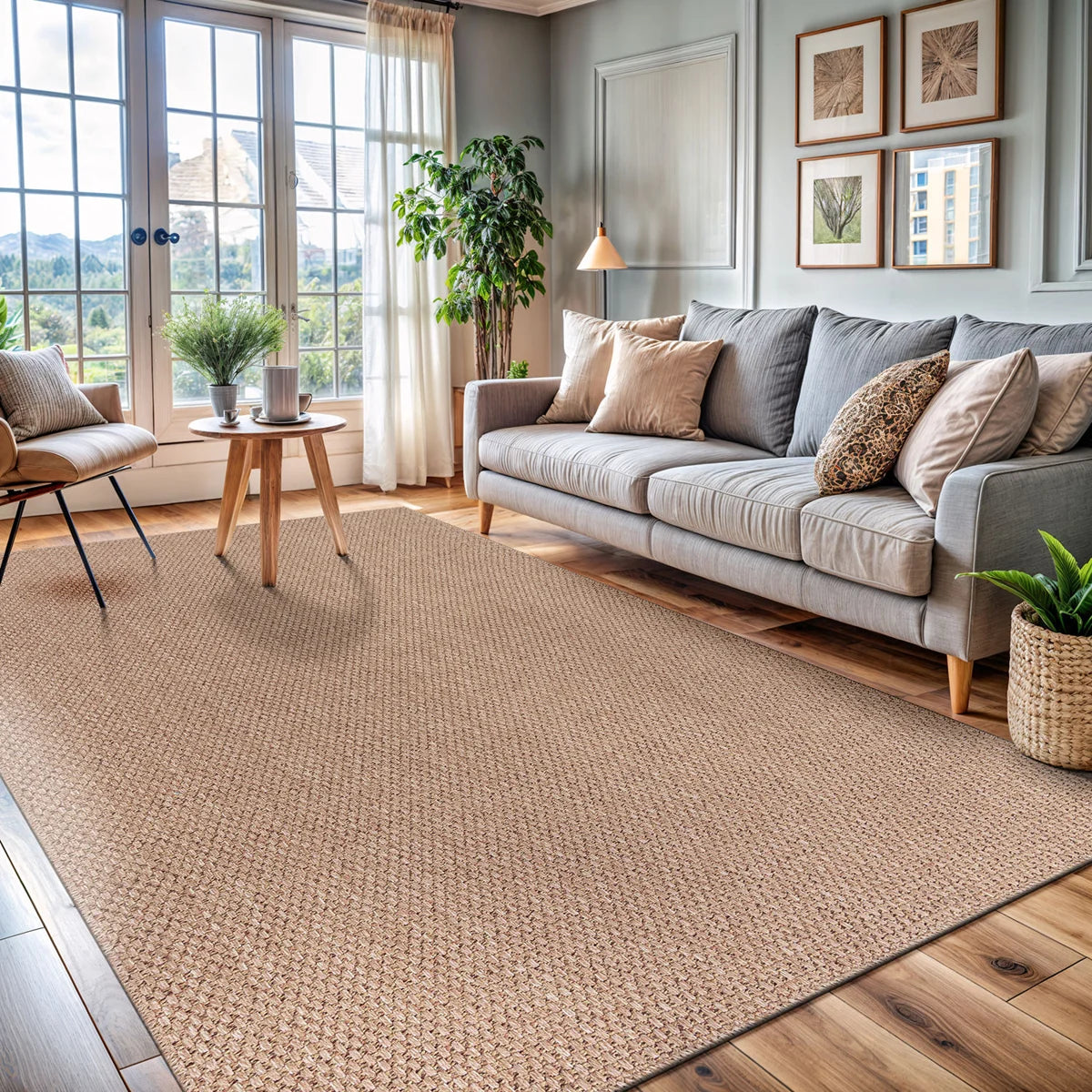 Kinsella Easy Jute Natural Indoor Outdoor Area Rug