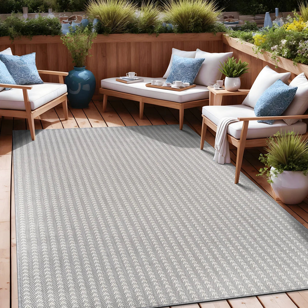 Chevron Stripe Indoor Outdoor Rug