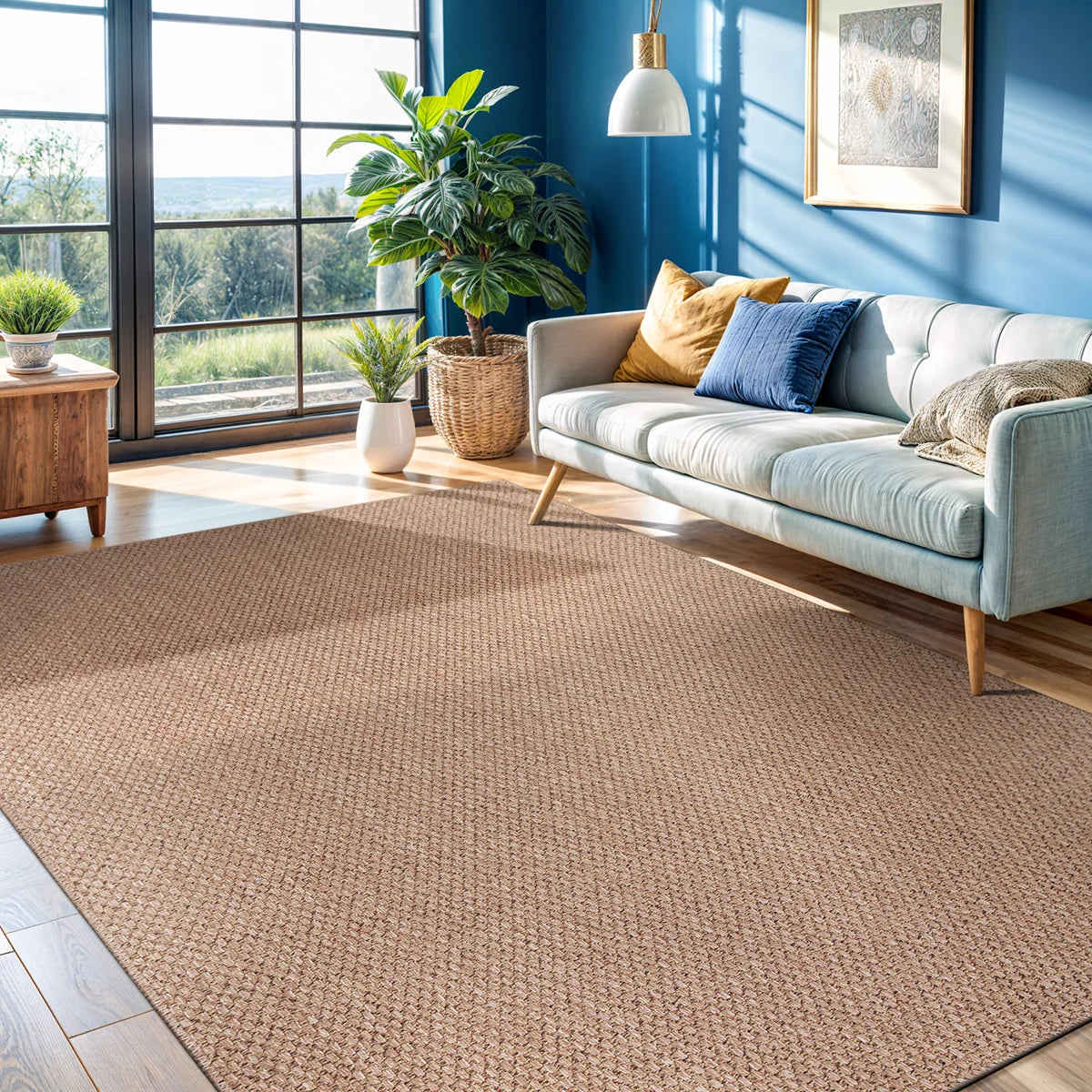 Kinsella Easy Jute Natural Indoor Outdoor Area Rug