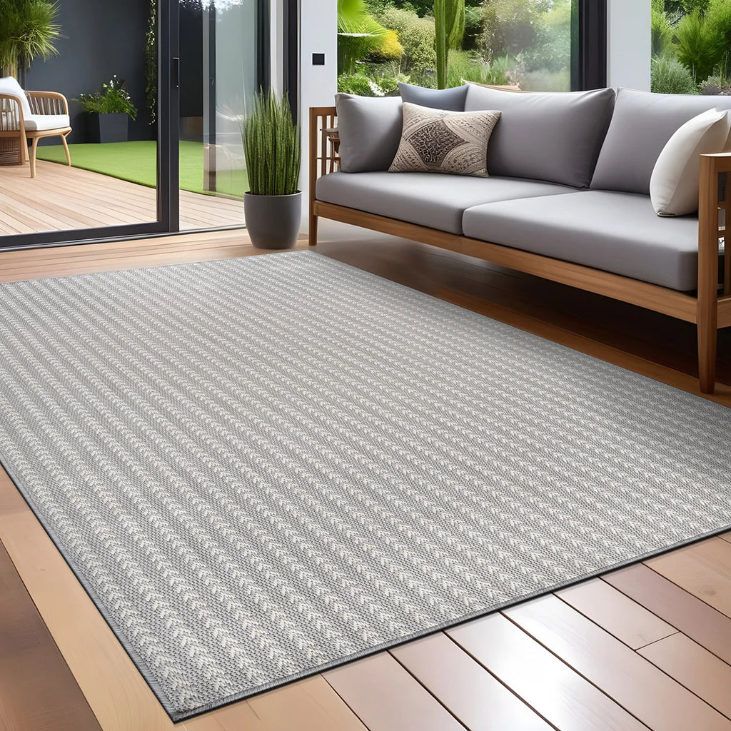 Chevron Stripe Indoor Outdoor Rug